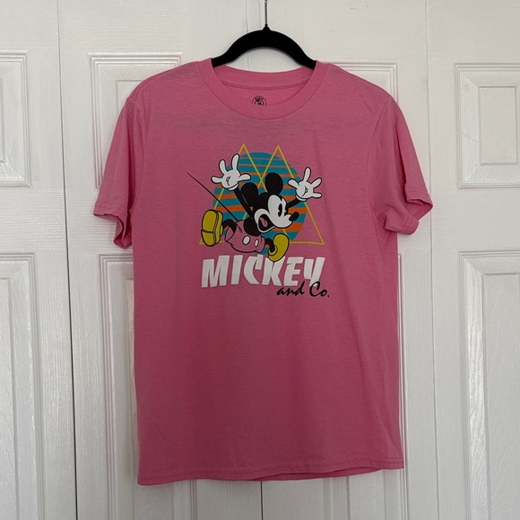 Disney Store Pink Mickey Mouse T-Shirt XS - Picture 1 of 3